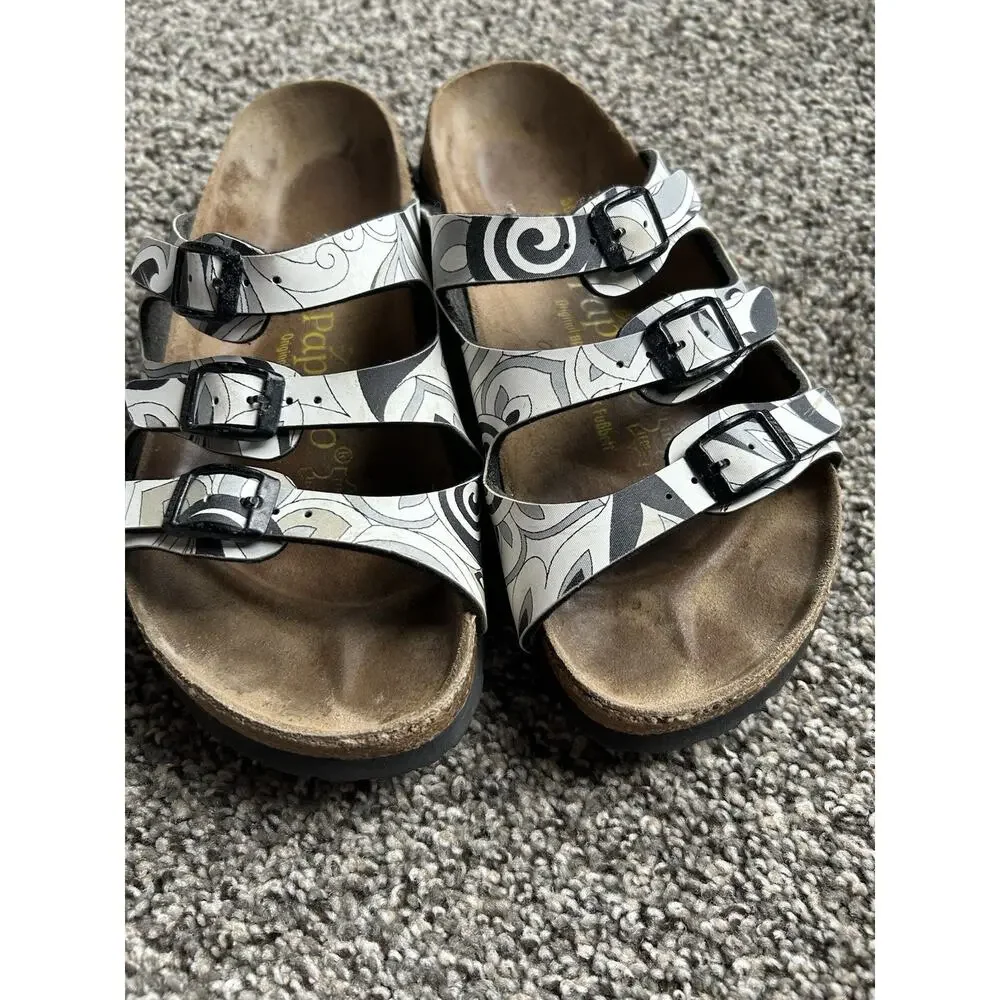 Birkenstock Papillo Black And White Pattern EU 37 Women’s 6